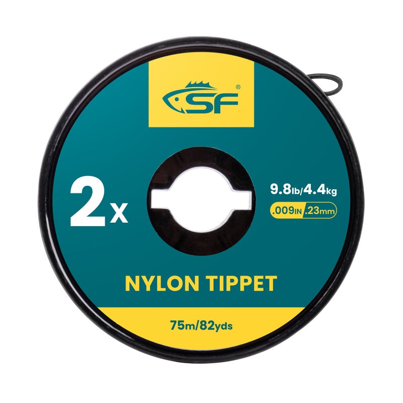 SF Clear Monofilament Nylon Tippet Line Fly Fishing Tippets Leaders Trout # 75M 2X 1 Pack - Image 1